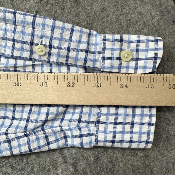 Ralph Lauren Oxford Shirt Men L Blue White Check OCBD Classic Fit - Picture 13 of 13